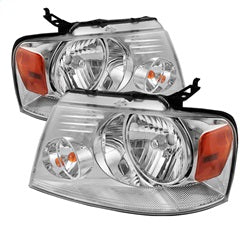 Spyder Auto 5069825 XTune Crystal Headlights; Amber; Chrome; - Truck Part Superstore