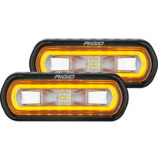 Rigid Industries 53123 SR-L Series Off-Road Spreader Pod 3 Wire Surface Mount with Amber Halo Pair RIGID Industries - Truck Part Superstore