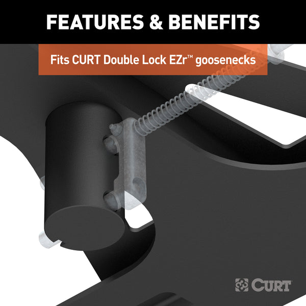 CURT 16220 X5 Gooseneck-to-5th-Wheel Adapter Plate for Double Lock EZr - Truck Part Superstore