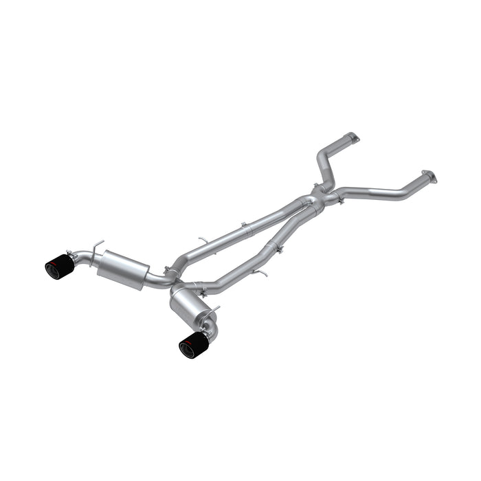 MBRP S44043CF 3 Inch Cat Back Exhaust System Dual Rear For 17-22 Infiniti Q60 3.0L RWD/AWD T304 Stainless Steel With Carbon Fiber Tips MBRP - Truck Part Superstore