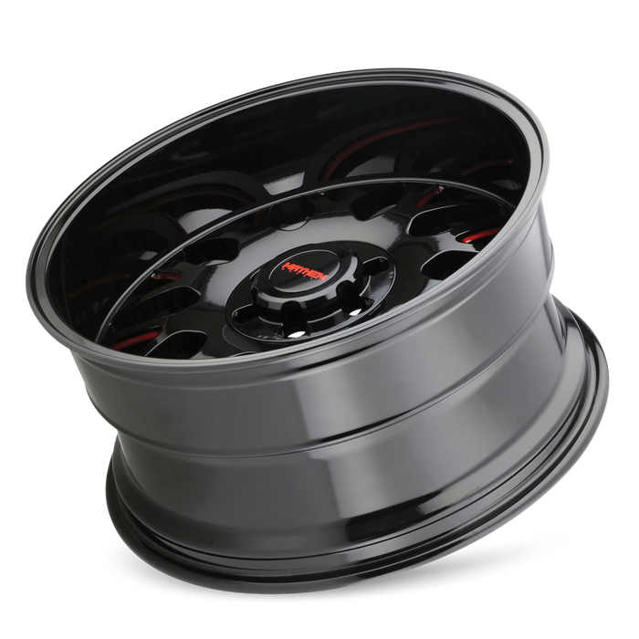 MAYHEM 8110-2936BTR18 TRIPWIRE (8110) BLACK W/PRISM RED 20X9 6-135 18mm 87.1mm - Truck Part Superstore