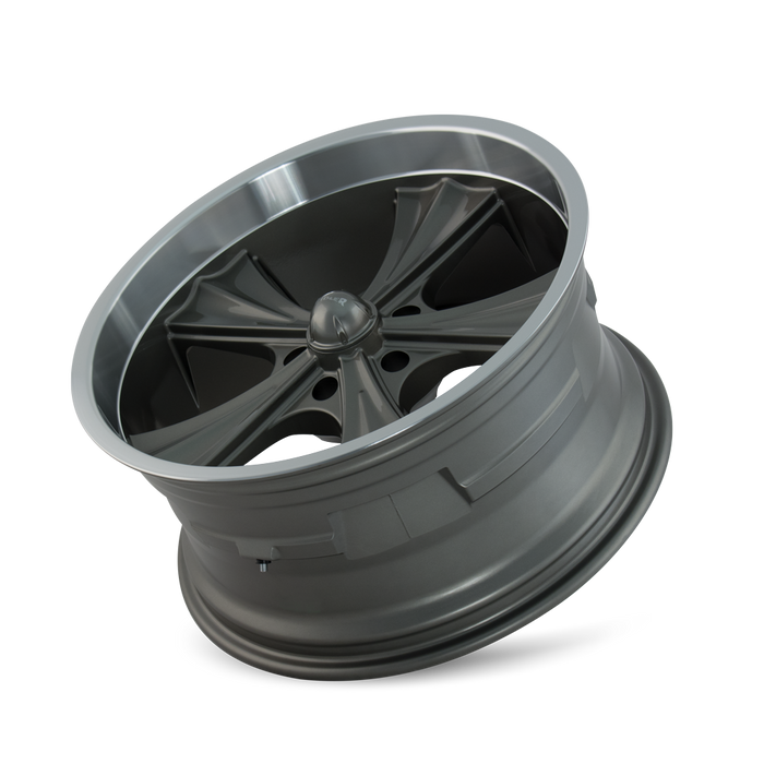 RIDLER 651-2861G 651 (651) GREY/MACHINED LIP 20X8.5 5-120.65 0MM 83.82MM - Truck Part Superstore