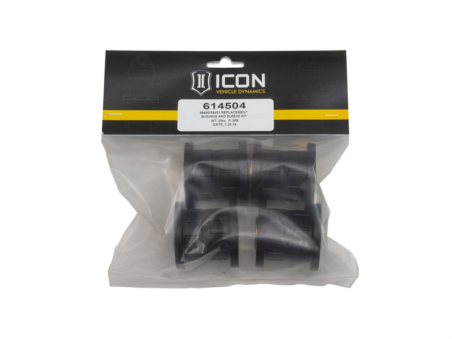 ICON Vehicle Dynamics 614504 58450 / 58451 REPLACEMENT BUSHING AND SLEEVE KIT - Truck Part Superstore