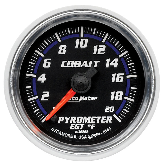 AutoMeter 6145 GAUGE; PYROMETER (EGT); 2 1/16in.; 2000deg.F; DIGITAL STEPPER MOTOR; COBALT - Truck Part Superstore