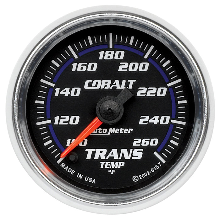 AutoMeter 6157 GAUGE; TRANSMISSION TEMP; 2 1/16in.; 100-260deg.F; DIGITAL STEPPER MOTOR; COBALT - Truck Part Superstore