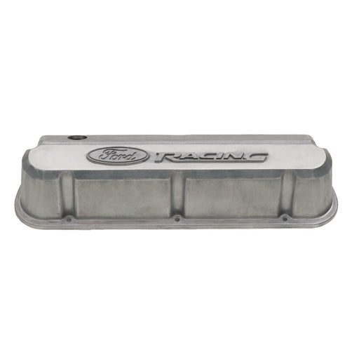 Proform 302-146 Valve Covers; Slant-Edge Tall; Alum.; Unfinished with Raised Ford Logo; SB Ford - Truck Part Superstore