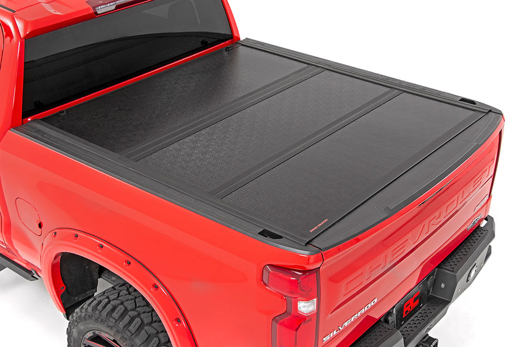 Rough Country 47120580 Low Profile Hard Tri-Fold Tonneau Cover 19-20 1500 5.8 Foot Bed Rough Country - Truck Part Superstore