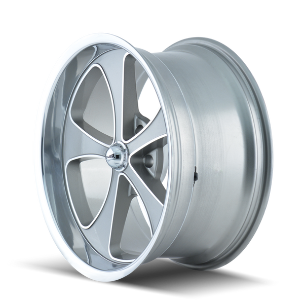 RIDLER 645-2861GP 645 (645) GREY/MACHINED FACE/POLISHED LIP 20X8.5 5-120.65 0MM 83.82MM - Truck Part Superstore