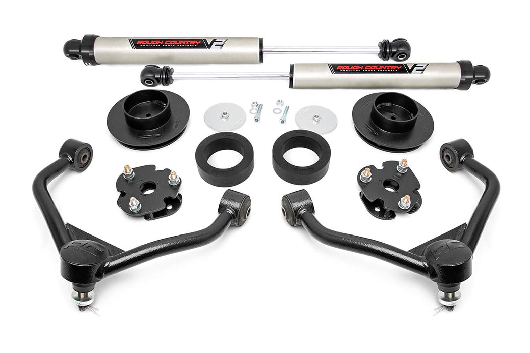 Rough Country 31270 3 Inch Dodge Bolt-On Lift Kit w/Rear V2 Shocks 12-18 RAM 1500 4WD Rough Country - Truck Part Superstore