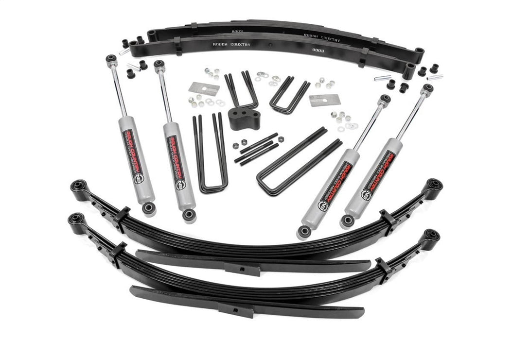 Rough Country 330.20 Suspension Lift Kit w/Shocks; 4 in. Lift; - Truck Part Superstore