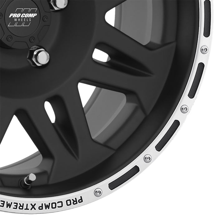 Pro Comp Alloy Wheels 7105-7973 Series 7105 17x9 with 5 on 5 Bolt Pattern Flat Black Pro Comp Steel Wheels - Truck Part Superstore