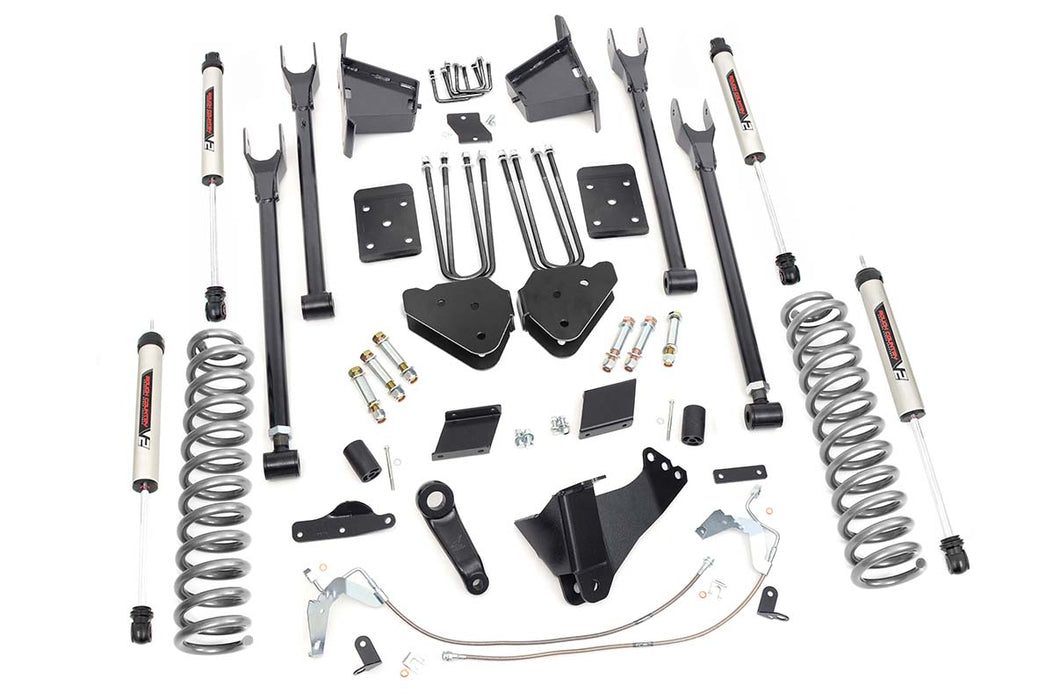 Rough Country 53270 6 Inch Ford 4-Link Suspension Lift Kit No Overload Springs w/V2 Shocks 11-14 F-250 4WD Rough Country - Truck Part Superstore