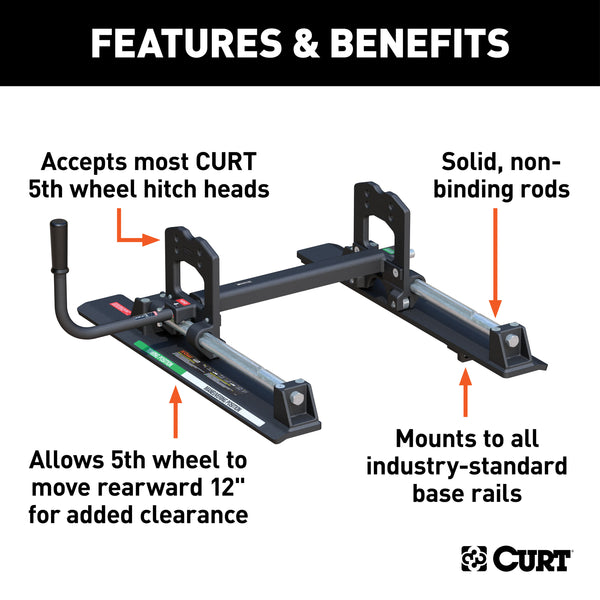 CURT 16560 CURT 16560 R16 5th Wheel Roller for Short Bed Trucks; 16;000 lbs - Truck Part Superstore