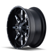 ION 184-2937M 184 (184) SATIN BLACK/MILLED SPOKES 20X9 6-135/6-139.7 0MM 108MM - Truck Part Superstore