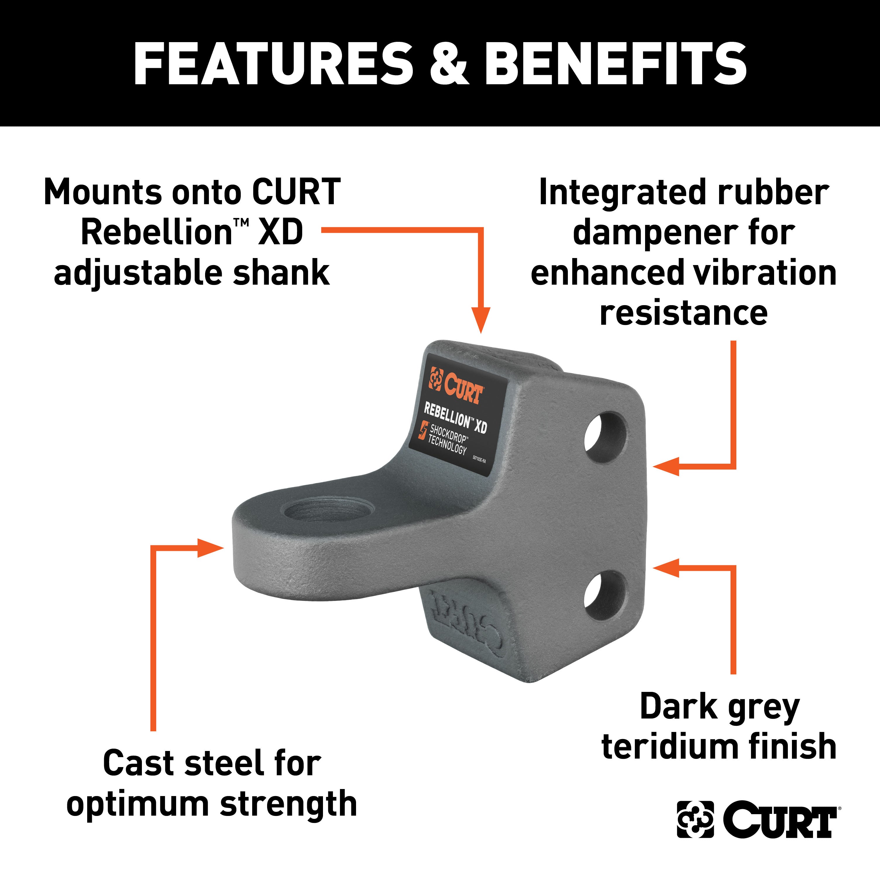 CURT 45940 CURT 45940 Replacement Rebellion XD Tongue Attachment - Truck Part Superstore