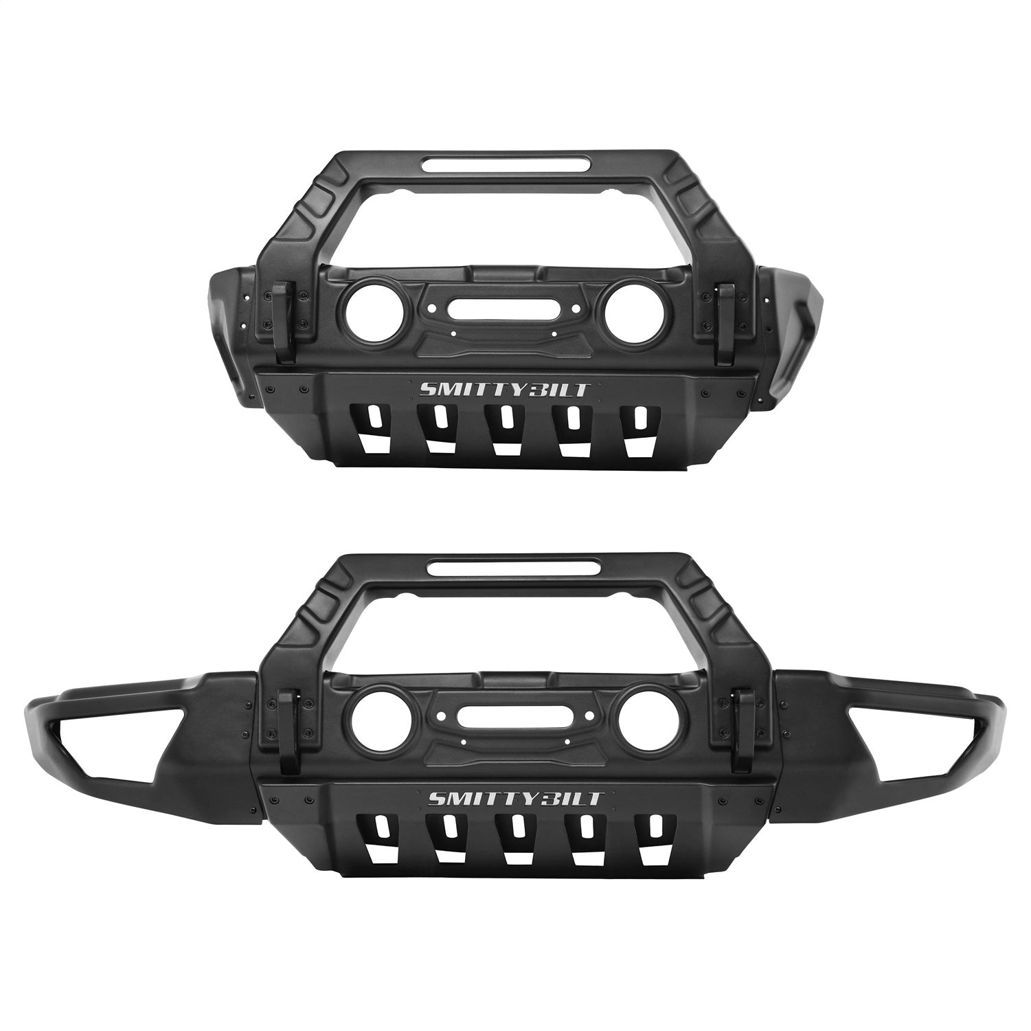 Smittybilt 76731 Jeep JK/JL Stryker Front Bumper Wings Black for