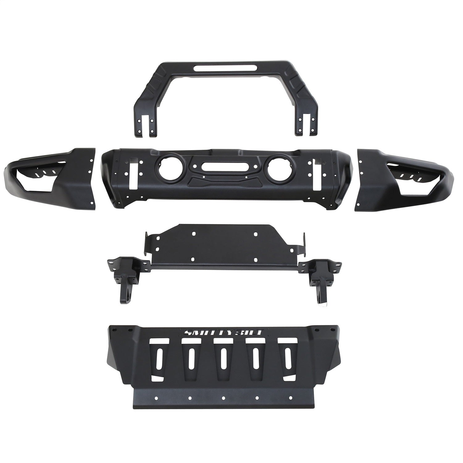 Smittybilt 76731 Jeep JK/JL Stryker Front Bumper Wings Black for