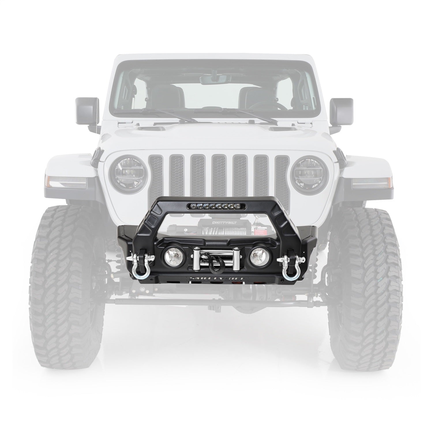 Smittybilt 76731 Jeep JK/JL Stryker Front Bumper Wings Black for