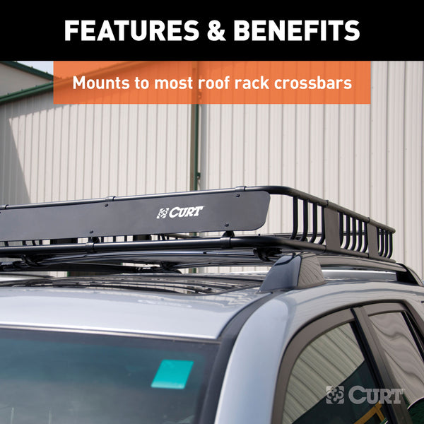 CURT 18117 CURT 18117 21 x 37-Inch Roof Rack Extension for CURT Rooftop Cargo Carrier 18115 - Truck Part Superstore