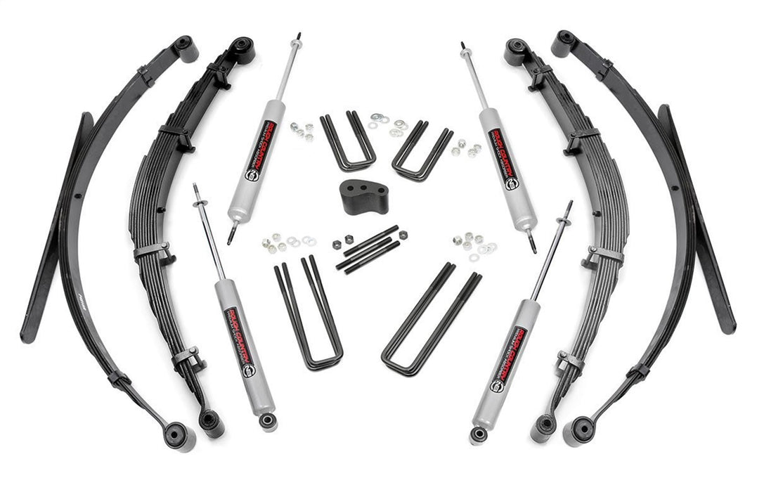 Rough Country 505.20 Suspension Lift Kit w/Shocks; 4 in. Lift; - Truck Part Superstore