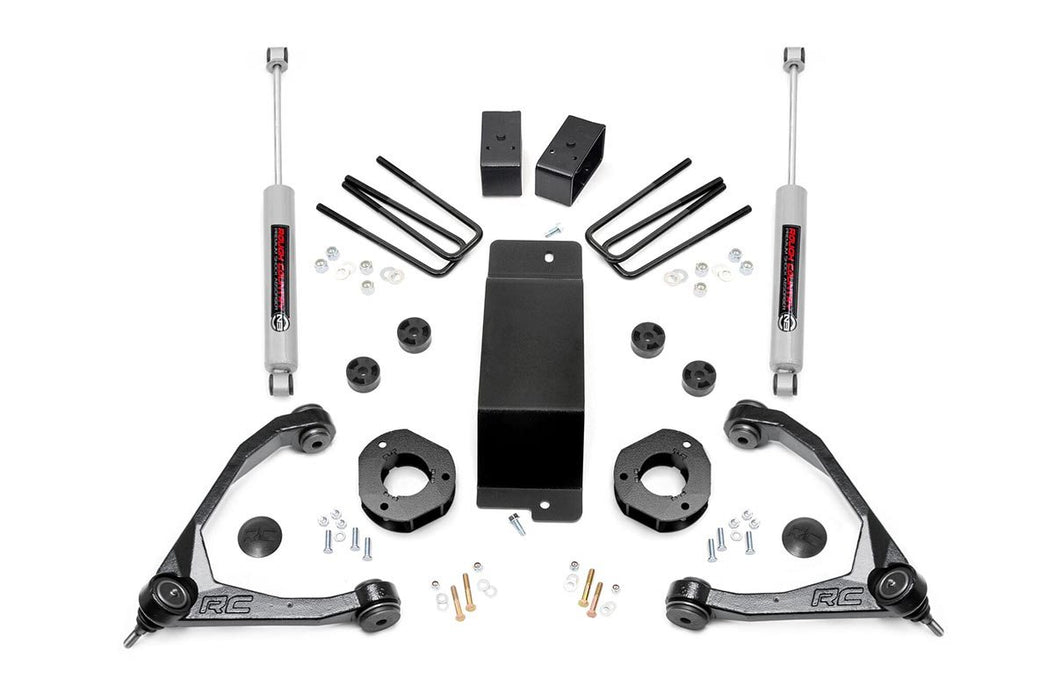 Rough Country 19431A 3.5 Inch Suspension Lift Kit w/Forged Upper Control Arms 07-16 Silverado/Sierra 1500 4WD Rough Country - Truck Part Superstore