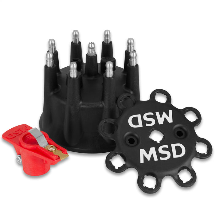 MSD 79193 Distributor Cap And Rotor Kit; For Use w/Pro Mag Lite; Black; - Truck Part Superstore