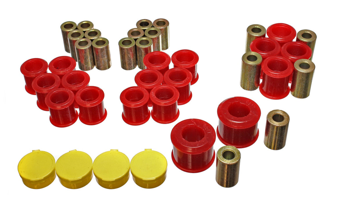 Energy Suspension 7.3116R Control Arm Bushing Set; Red; Rear; Performance Polyurethane; - Truck Part Superstore