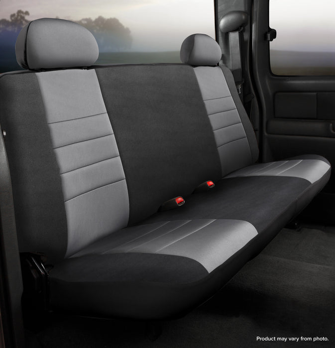 FIA NP92-40 GRAY Neo™ Neoprene Custom Fit Truck Seat Covers; Bench Seat; Adjustable Headrests; - Truck Part Superstore