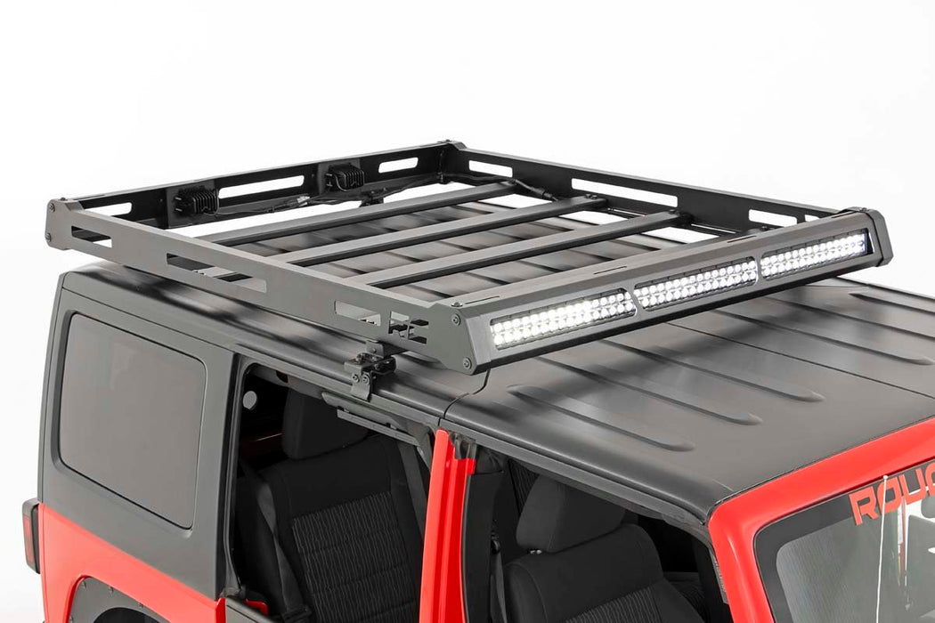 Rough Country 10615 Jeep Roof Rack System w/Black-Series LED Lights 07-18 Wrangler JK Rough Country - Truck Part Superstore