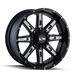 ION 184-8956M18 184 (184) SATIN BLACK/MILLED SPOKES 18X9 5-114.3/5-127 18MM 87MM - Truck Part Superstore