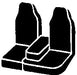 FIA TR48-2 BLACK Wrangler™ Custom Seat Cover; Saddle Blanket; Black; Split Seat 60/40; Armrest; - Truck Part Superstore