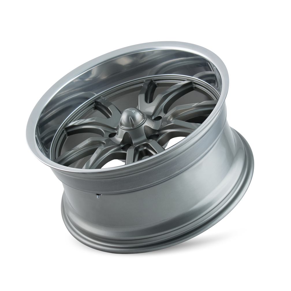 RIDLER 650-5765G 650 (650) GREY/POLISHED LIP 15X7 5x4.5 0MM 83.82MM - Truck Part Superstore