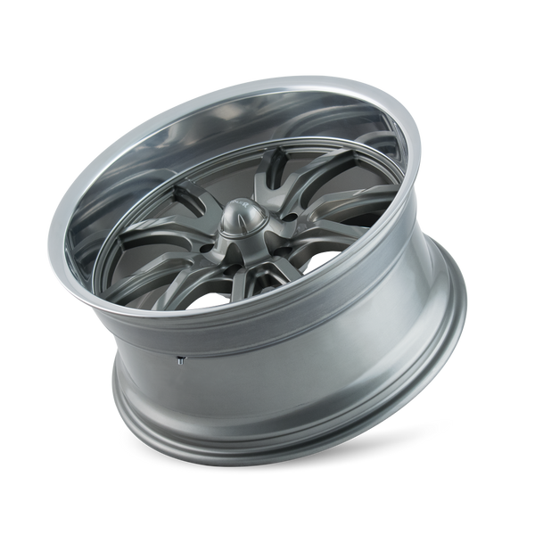 RIDLER 650-5765G 650 (650) GREY/POLISHED LIP 15X7 5x4.5 0MM 83.82MM - Truck Part Superstore