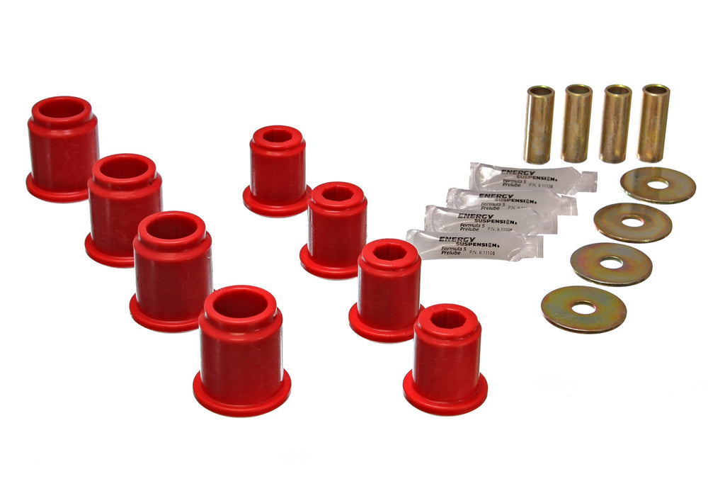 Energy Suspension 8.3115R Control Arm Bushing Set; Red; Front; Performance Polyurethane; - Truck Part Superstore