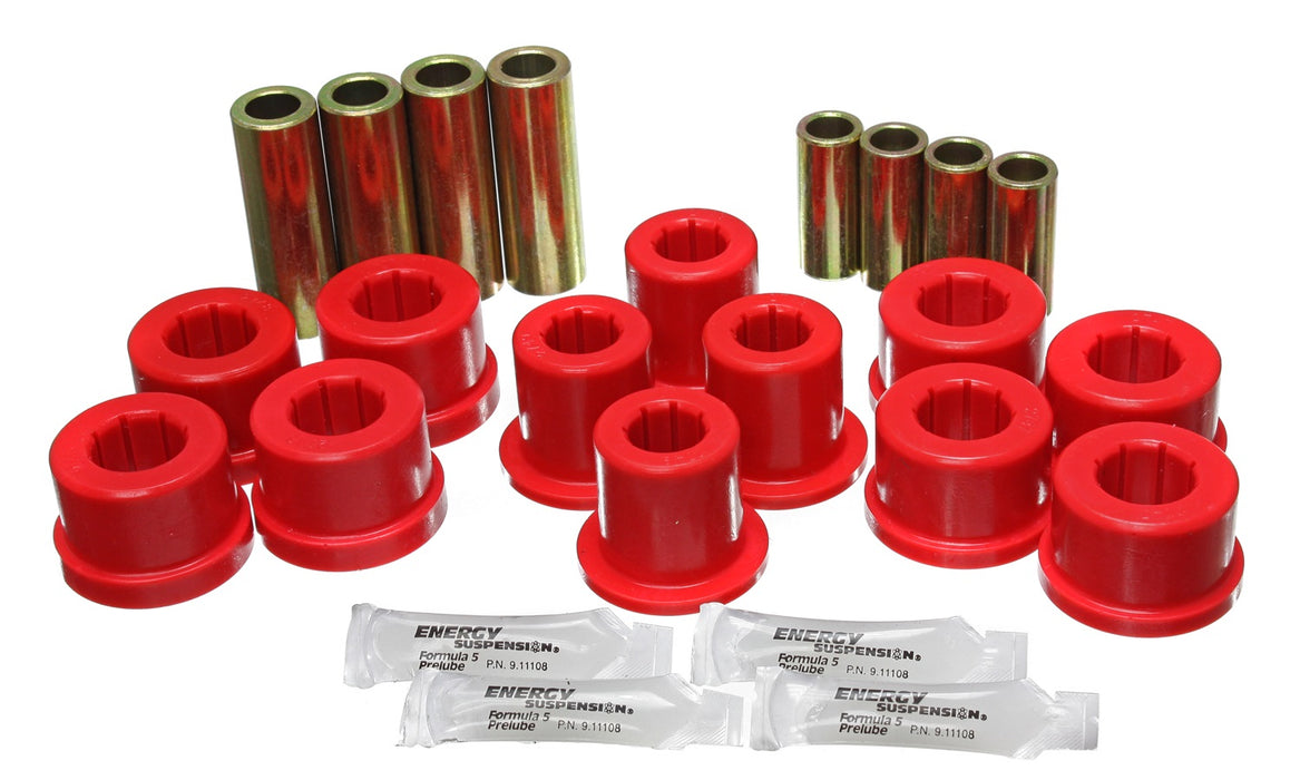 Energy Suspension 8.3126R Control Arm Bushing Set; Red; Front; Performance Polyurethane; - Truck Part Superstore