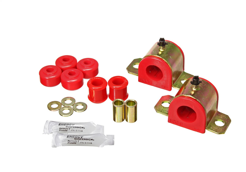 Energy Suspension 8.5147R Sway Bar Bushing Set; Red; Rear; 24mm; Incl. End Link Bushings; - Truck Part Superstore