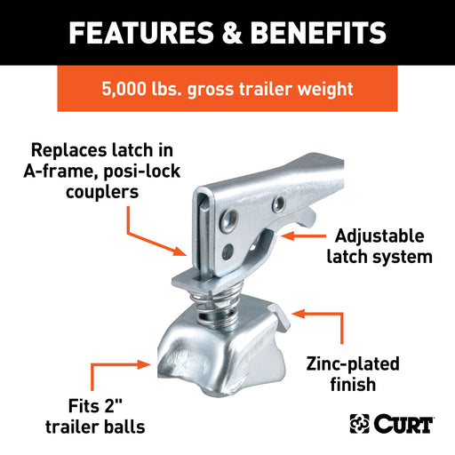 CURT 25294 CURT 25294 Posi-Lock Coupler Replacement Latch for CURT #25101 or #25210 - Truck Part Superstore