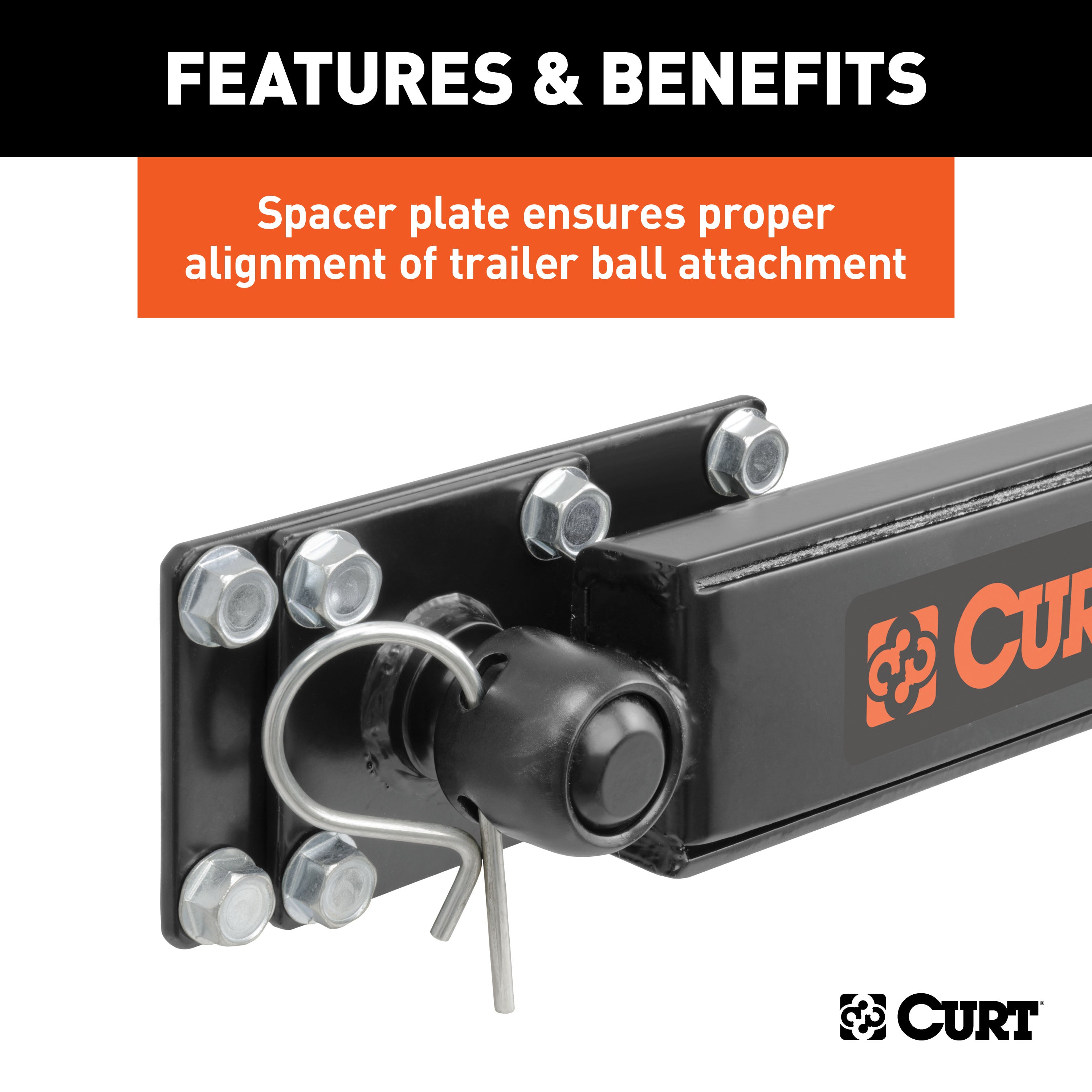 CURT 17422 Short Trunnion Bar Weight Distribution Hitch with Sway Control (10-15K; 28-3/8in - Truck Part Superstore