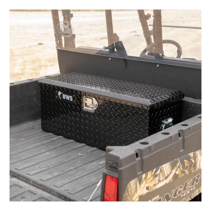 UWS EC20012 Gloss Black Aluminum ATV Tool Box (Heavy Packaging) - Truck Part Superstore
