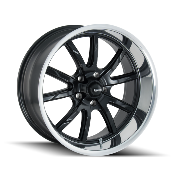 RIDLER 650-2112MB38 650 (650) MATTE BLACK/POLISHED LIP 20X10 5-120 38MM 72.62MM - Truck Part Superstore