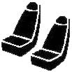 FIA OE39-12 CHARC Oe™ Custom Seat Cover; Tweed; Charcoal; Bucket Seats; w/o Armrests; - Truck Part Superstore