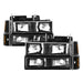 Spyder Auto 9037405 XTune Headlights; 8 pc.; Black; w/Corner And Parking Lights; - Truck Part Superstore