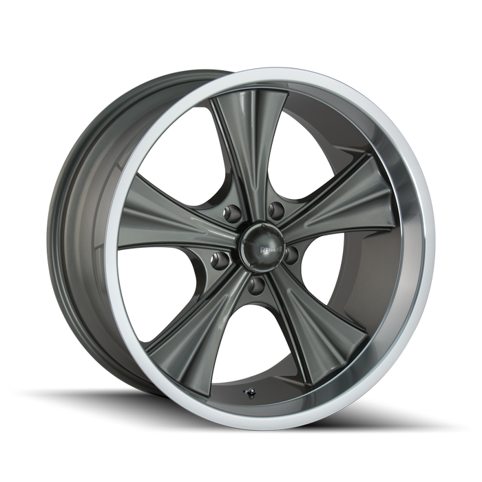 RIDLER 651-2861G 651 (651) GREY/MACHINED LIP 20X8.5 5-120.65 0MM 83.82MM - Truck Part Superstore