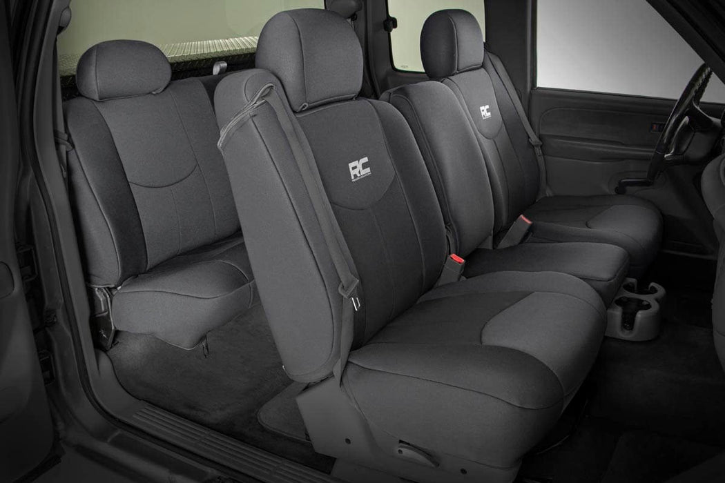 Rough Country 91013 Neoprene Front Seat Cover Black 99-06 Silverado/Sierra 1500 Rough Country - Truck Part Superstore