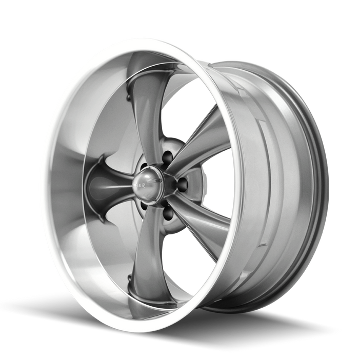 RIDLER 695-2161G 695 (695) GREY/MACHINED LIP 20X10 5x120.65 0MM 83.82MM - Truck Part Superstore