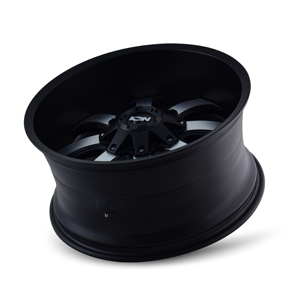 ION 189-7952B18 189 (189) SATIN BLACK/MACHINED FACE 17X9 5-127/5-139.7 18MM 87MM - Truck Part Superstore