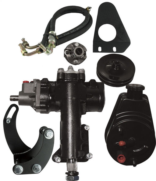 Borgeson 999012 Power Steering Conversion Kit.; 55-57 Chevy Car; 1in Double D Column; BBC; SWP - Truck Part Superstore