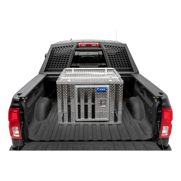 UWS DB-3636 Bright Aluminum 36in. x 36in. Single-Door Dog Box - Truck Part Superstore