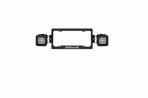 ZROADZ Z310005 License Plate Frame LED Bracket; Incl. [2] 3 in. LED Pod Lights; - Truck Part Superstore