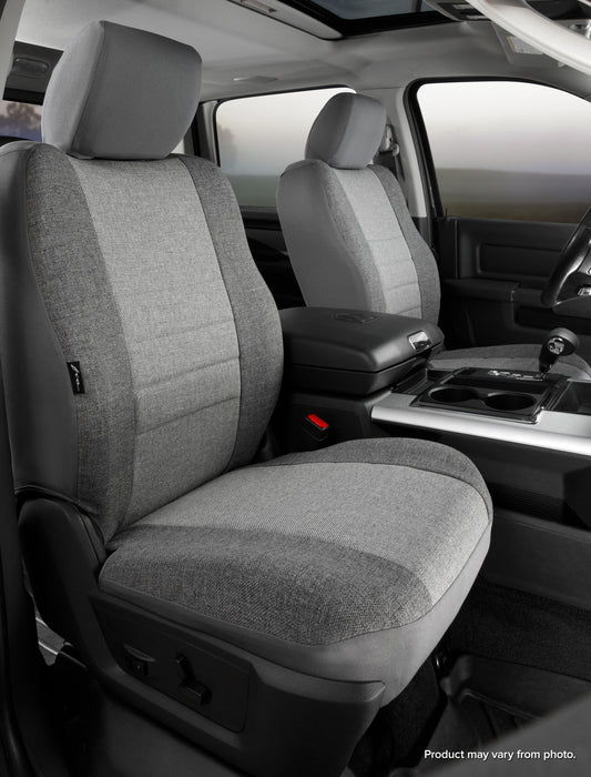 FIA OE38-34 GRAY Oe™ Custom Seat Cover; Tweed; Gray; Bucket Seat; High Back; - Truck Part Superstore